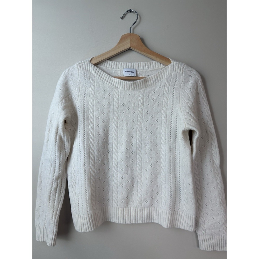 Aritzia Sunday Best Wool Sweater Off White Sweater Size Medium